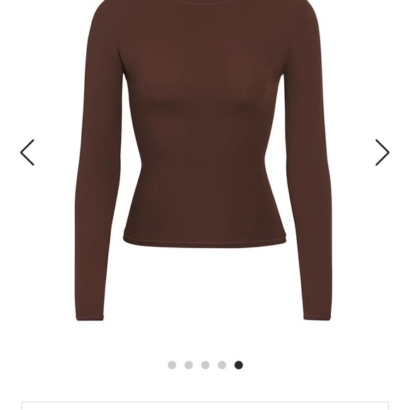 Skims Fits Everybody Brown Long Sleeve Women's Top - Picture 1 of 1